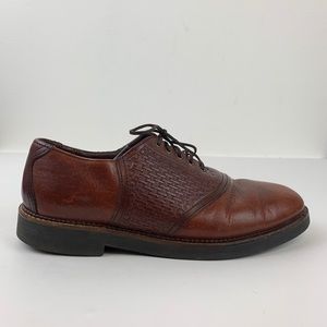 H.S. Trask Brown Leather Oxford Saddle Shoes 9 1/2